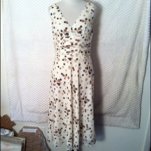 Flo by Nylon Silk Polka Dot Midi Dress - Picture 1 of 4